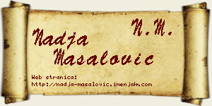 Nadja Masalović vizit kartica